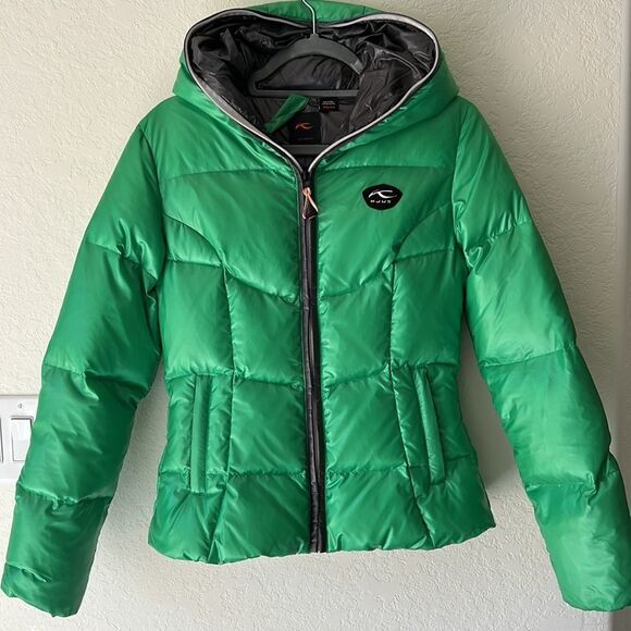 KJUS Puffer Reversible NAHLA Green Grey DOWN JACKET Pertex Quantum Size XS - Picture 7 of 10